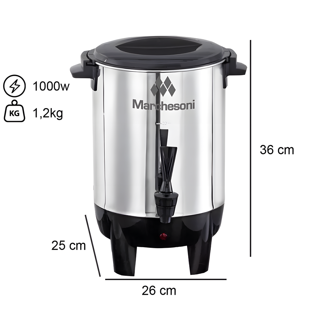 Cafeteira Automática 2 Litros Marchesoni Preta e Inox 220v