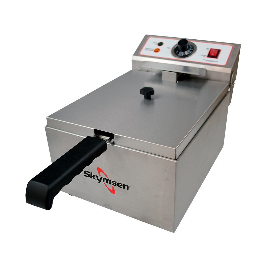 Fritadeira Industrial Elétrica Skymsen 5 Litros Inox Fe10n Com Tampa 110v
