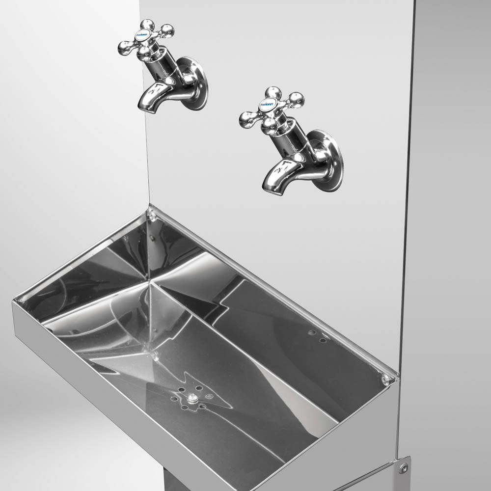 Bebedouro Industrial de Coluna 1 Gelada 1 Natural Inox 25 Litros 220v Frisbel