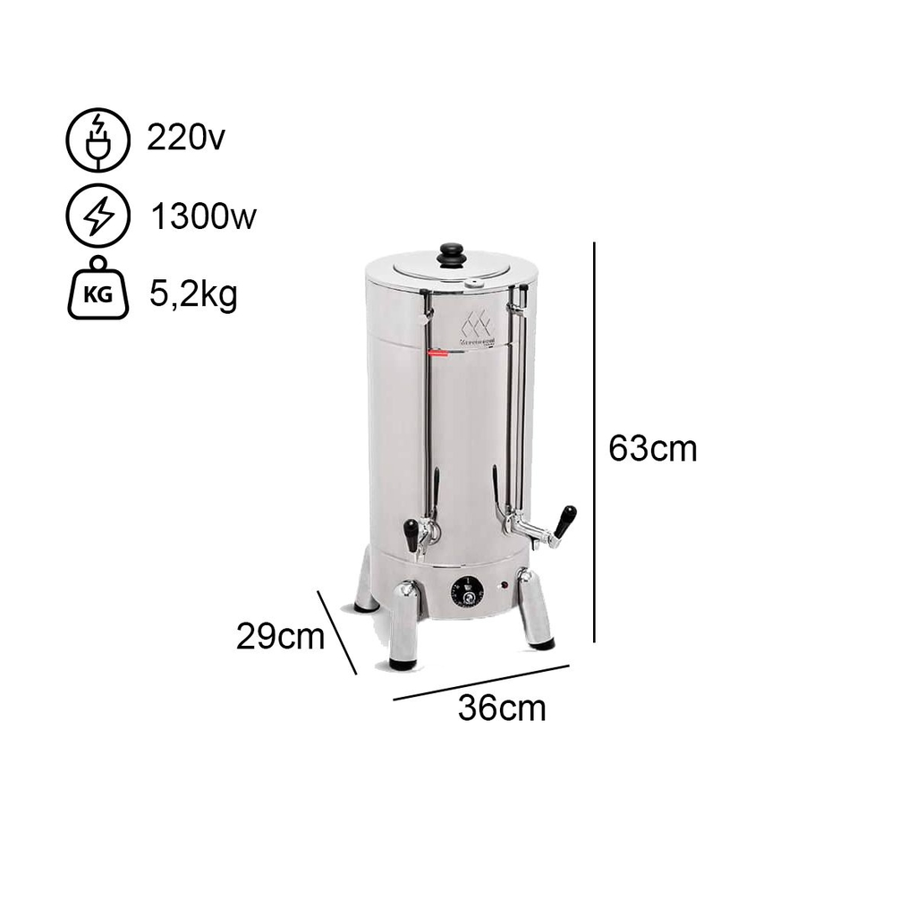 Cafeteira Elétrica Industrial 6 Litros Marchesoni Tradicional 220v